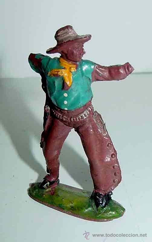Rubber and PVC Figures: ANTIGUA FIGURA DE COW BOY DE GOMA - TAL COMO SE PUEDE V