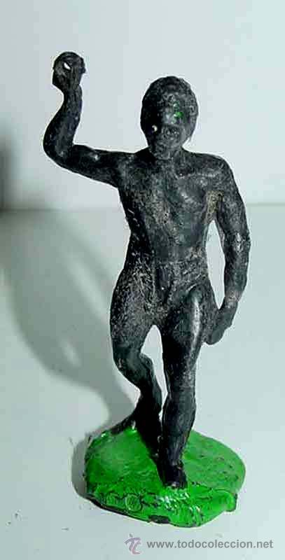 Rubber and PVC Figures: ANTIGUA FIGURA DE NEGRO DE GOMA - TAL COMO SE PUEDE VER