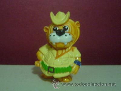 Figuras de Borracha e PVC: LOTE DE 2 LEONES DE LOS HUEVOS KINDER - A&Ntilde;O 1993