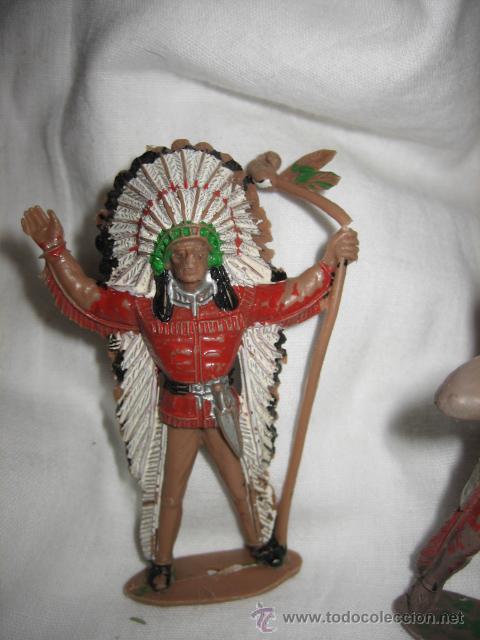 Figuras de goma y PVC: 2 INDIOS COMANSI - Foto 2