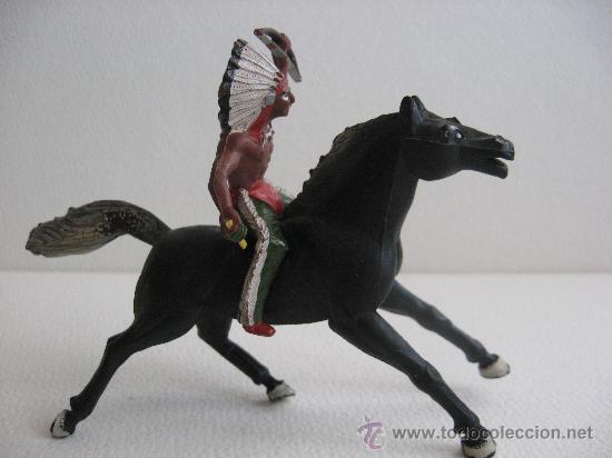 Figuras de goma y PVC: INDIO A CABALLO CON ARCO. , A&Ntilde;OS 60. - Foto 1