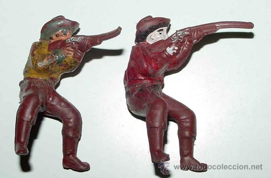 Rubber and PVC Figures: 2 ANTIGUAS FIGURAS DE COW BOYS, TAL COMO SE PUEDE VER EN LA FOTO -