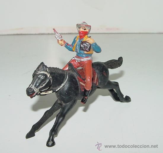 Rubber and PVC Figures: ANTIGUAS FIGURAS DE BANDIDO CON CABALLO - TAL COMO SE VE EN LAS FOTOS -