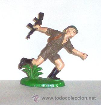 Figuras de goma y PVC: Soldado de goma de Comansi. 8&ordm; ejercito. - Foto 1