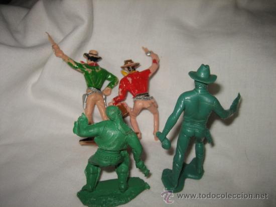 Figuras de goma y PVC: 4 VAQUEROS    1 DE COMANSI - Foto 5