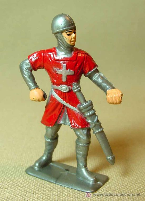 Figuras de Goma y PVC: FIGURA DE PLASTICO, CABALLERO MEDIEVAL, ACORAZADO,