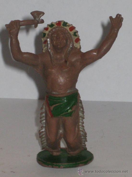 Figuras de goma y PVC: ANTIGUO INDIO DE DE GOMA - Foto 1