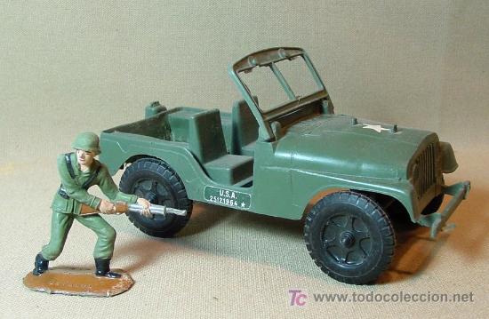 Figuras de goma y PVC: COMPLEMENTO DE PLASTICO, COMANSI, EJERCITOS DEL MUNDO, JEEP, 1970s, - Foto 1