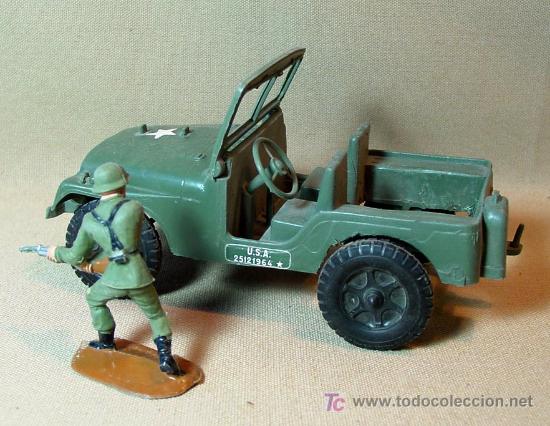 Figuras de goma y PVC: COMPLEMENTO DE PLASTICO, COMANSI, EJERCITOS DEL MUNDO, JEEP, 1970s, - Foto 2