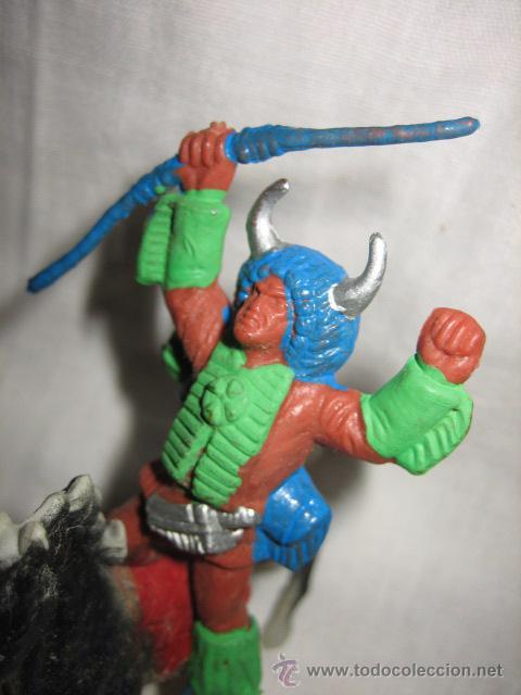 Figuras de goma y PVC: INDIO A CABALLO  DE LA CASA COMANSI - Foto 3