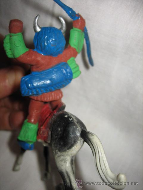 Figuras de goma y PVC: INDIO A CABALLO  DE LA CASA COMANSI - Foto 4