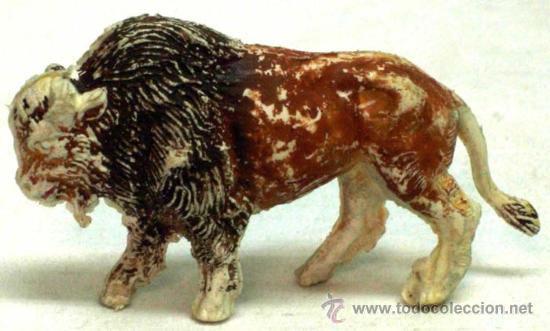 Figuras de goma y PVC: Bisonte de Pech en pl&aacute;stico a&ntilde;os 60 - Foto 1