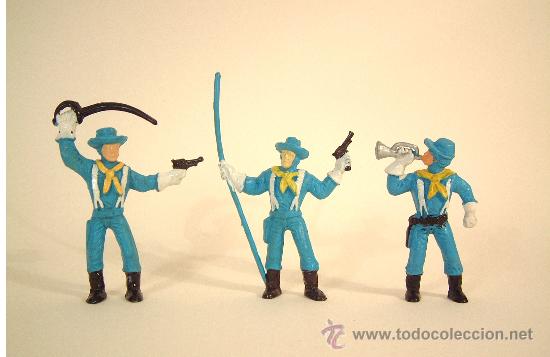 Figuras de goma y PVC: COMANSI AMERICANOS 4 AZULES .REF.324 - Foto 1