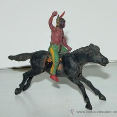 Figuras de Goma y PVC: ANTIGUA FIGURA DE INDIA A CABALLO. TAL COMO S