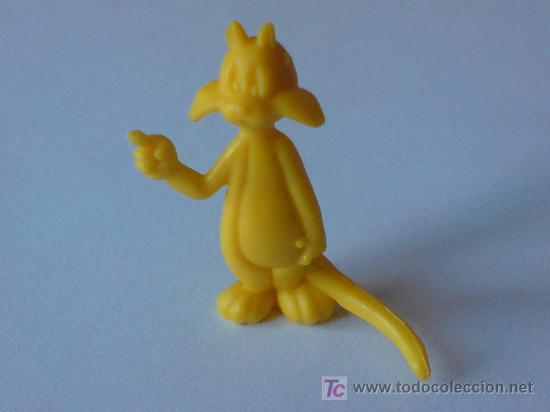 Gummi- und PVC-Figuren: Figurita Dunkin,o ,gato Silvestre amarillo,,curiosidad a&ntilde;os 70