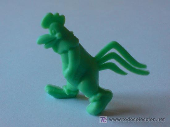 Figuras de Borracha e PVC: Figurita Dunkin o ,gallo Claudio verde,,curiosidad de los a&ntilde;os 70