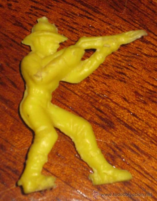 Figuras de Goma y PVC: 3 ANTIGUAS FIGURAS DE COW BOY - TAL COMO SE VE EN LAS FOTOGRAFIAS