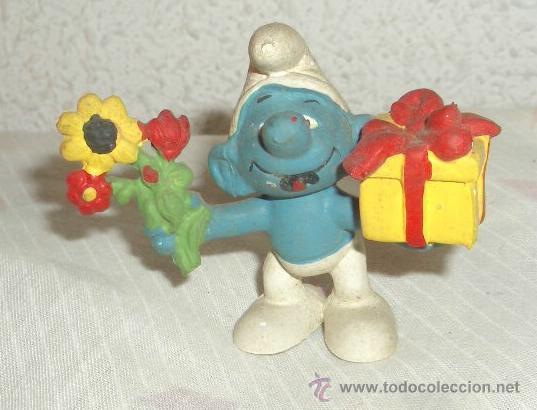 Figuras de Goma y PVC: PITUFO DADIVOSO,PEYO,W.GERMANY