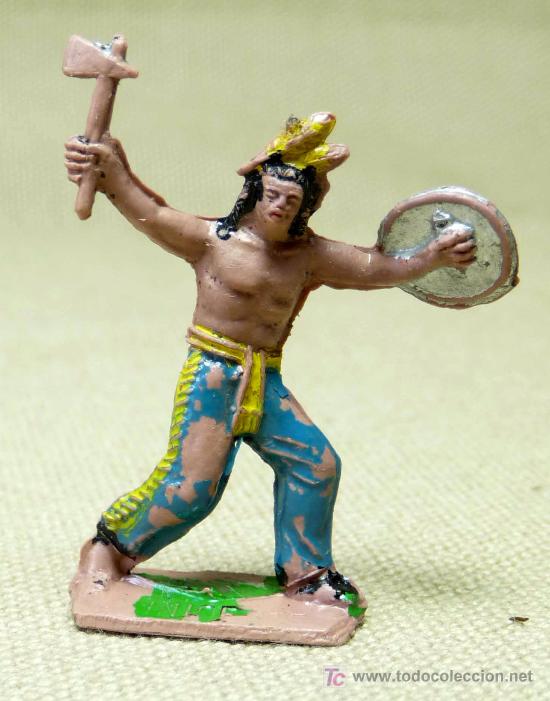 Figuras de goma y PVC: FIGURA DE PLASTICO, INDIO, MINI OESTE, MINI COMANSI, COMANSI, 1970s - Foto 1