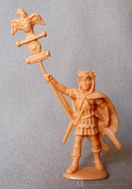 Figuras de goma y PVC: FIGURA DE PLASTICO, Soldado Portaestandarte Legiones Romanas, ATLANTIC, 70s,