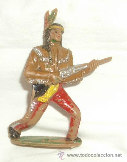 Figuras de goma y PVC: INDIO A PIE DE COMANSI,A&Ntilde;OS 60 - Foto 1