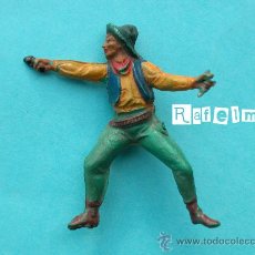 Figuras de Goma y PVC: PECH SERIE OESTE - FIGURA EN GOMA - COWBOY DISPARANDO PANTALON VERDE. Lote 27456586
