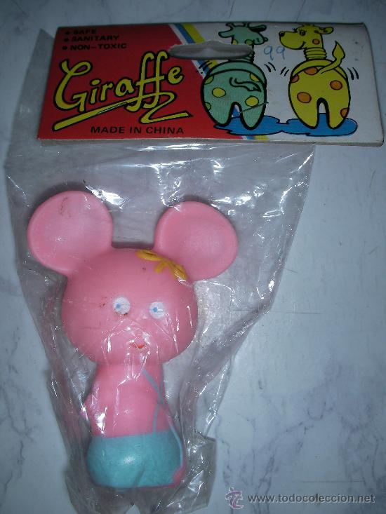 Figuras de Borracha e PVC: ANTIGUO BLISTER RATONCITO OREJAS GRANDES ROSADO  - ENVIO GRATIS A ESPA&Ntilde;A
