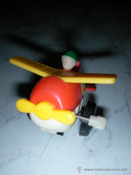 Figuras de Goma y PVC: ANTIGUA AVIONETA CON PERSONAJE A CUERDA - ENVIO GRATIS A ESPA&Ntilde;A