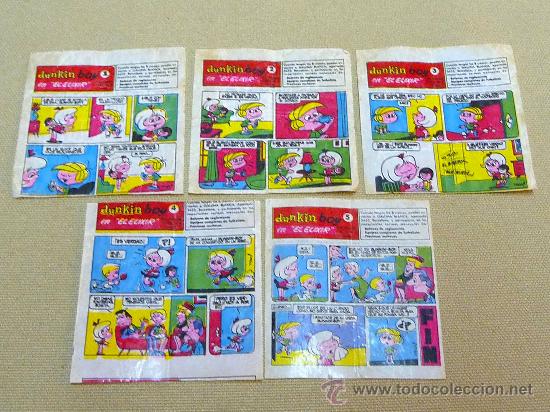 Figuras de goma y PVC: SERIE COMPLETA DE 5 CROMOS, PREMIUM CHICLES DUNKIN BOY, EL ELIXIR - Foto 1