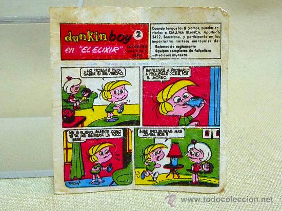 Figuras de goma y PVC: SERIE COMPLETA DE 5 CROMOS, PREMIUM CHICLES DUNKIN BOY, EL ELIXIR - Foto 3