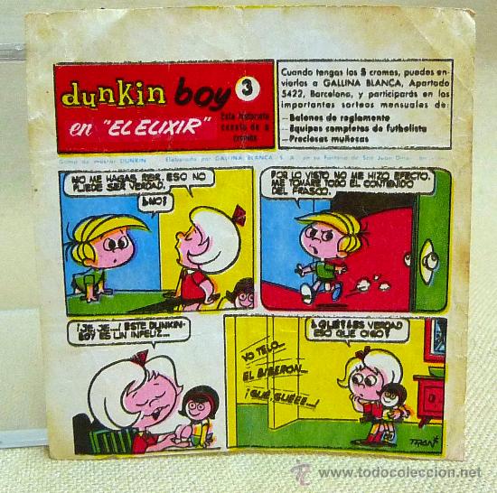Figuras de goma y PVC: SERIE COMPLETA DE 5 CROMOS, PREMIUM CHICLES DUNKIN BOY, EL ELIXIR - Foto 4