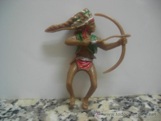 Figuras de goma y PVC: FIGURA PLASTICO JEFE INDIO - Foto 1