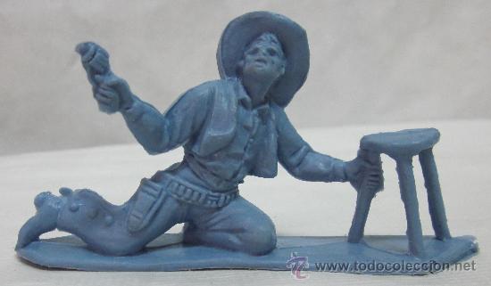 Figuras de goma y PVC: COW BOY CON TABURETE,A&Ntilde;OS 70 - Foto 1