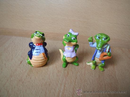 Kinder &Uuml;berraschung: lote de 3 cocodrilos de las colecciones de huevos kinder
