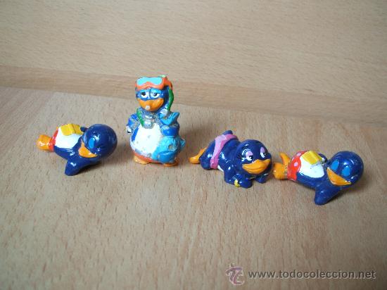 Kinder &Uuml;berraschung: lote de 4 ping&uuml;inos de las colecciones de huevos kinder