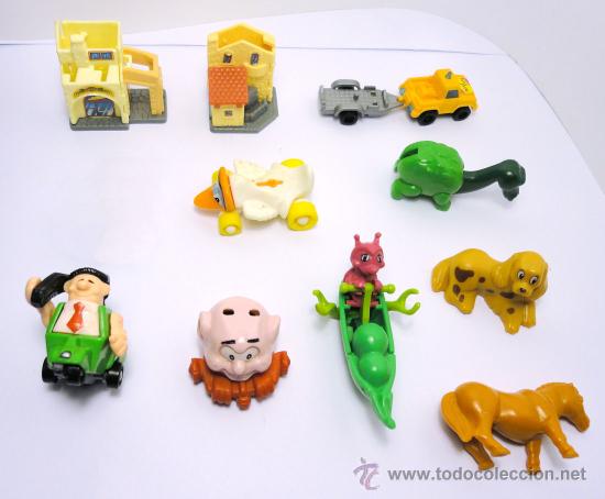 Figuras de Goma Kinder: Lote de 10 figuras incompletas Kinder Sorpresa, K96, K99, K01