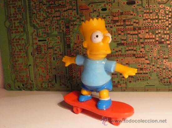 Figuras de goma y PVC: bart simpson en monopat&iacute;n pvc - los simpsons 1990 - Foto 1
