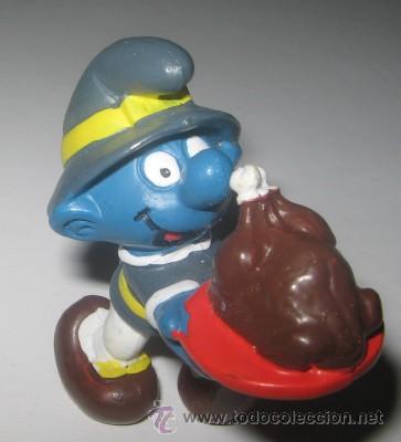 Figuras de goma y PVC: PITUFO COMIL&Oacute;N, DE PEYO - SCHLEICH - Foto 1