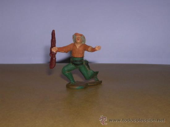 Rubber and PVC Figures: BAQUERO EN 2 PARTES DE GOMA - DESCONOZCO LA MARCA - ANTIGUO, SE&Ntilde;ALES DE USO
