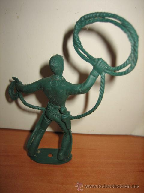 Figuras de goma y PVC: VAQUERO VERDE CON LAZO - Foto 2