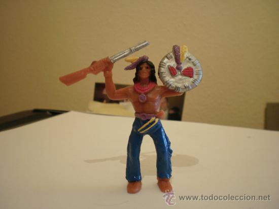Figuras de goma y PVC: INDIO INDIOS Y VAQUEROS OESTE AMERICANO COMANSI - Foto 1