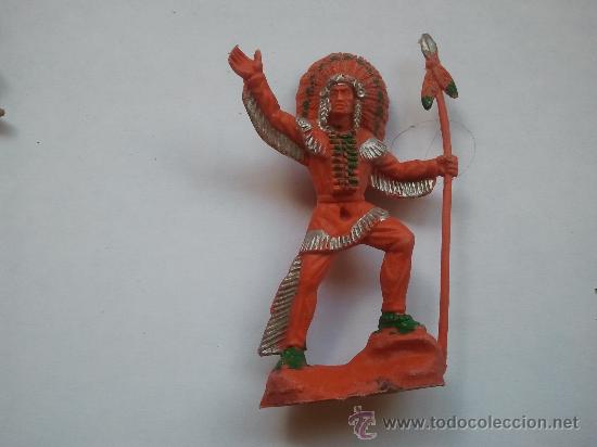 Figuras de goma y PVC: indio de reamsa a&ntilde;os 60 mplastico - Foto 1