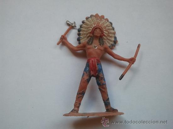 Figuras de goma y PVC: indio de reamsa a&ntilde;os 60 mplastico - Foto 1