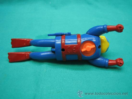 Figuras de goma y PVC: submarinista a cuerda - Foto 2