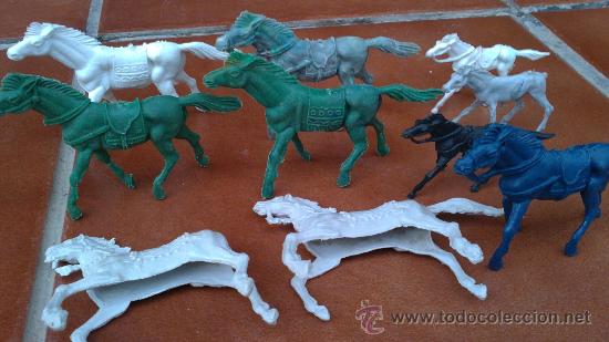 Rubber and PVC Figures: CABALLO DE PLASTICO(DEL OESTE,A&Ntilde;O;1970s) DIEZ DISTINTOS.