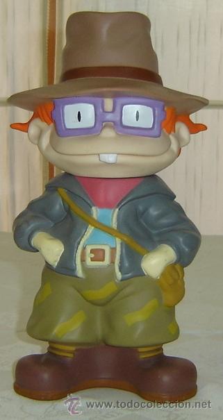 Rubber and PVC Figures: MU&Ntilde;ECO CARLITOS RUGRATS-CHUKIE FINSTER-BOTELLA PLASTICO PARA COLONIA 14*25*10 cms.
