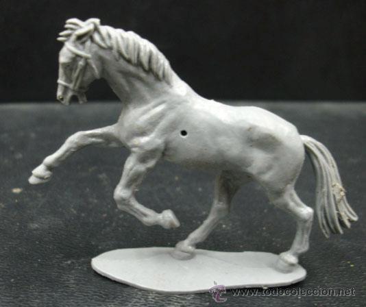 Figuras de goma y PVC: CABALLO DE PL&Aacute;STICO. GRIS - Foto 1