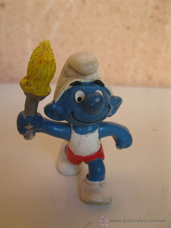 Figuras de goma y PVC: PITUFO &rdquo;OL&Iacute;MPICO&rdquo; - FIGURA DE PVC. - Foto 1