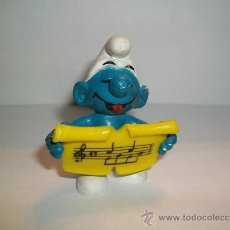 Figuras de Goma y PVC: PITUFO MUSICO - LOS PITUFOS - PEYO - SCHLEICH - MADE IN HONG KONG - SMURFS - BARRUFETS