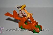 Figuras de Borracha e PVC: Kinder sorpresa. P&aacute;jaro con moto. K98